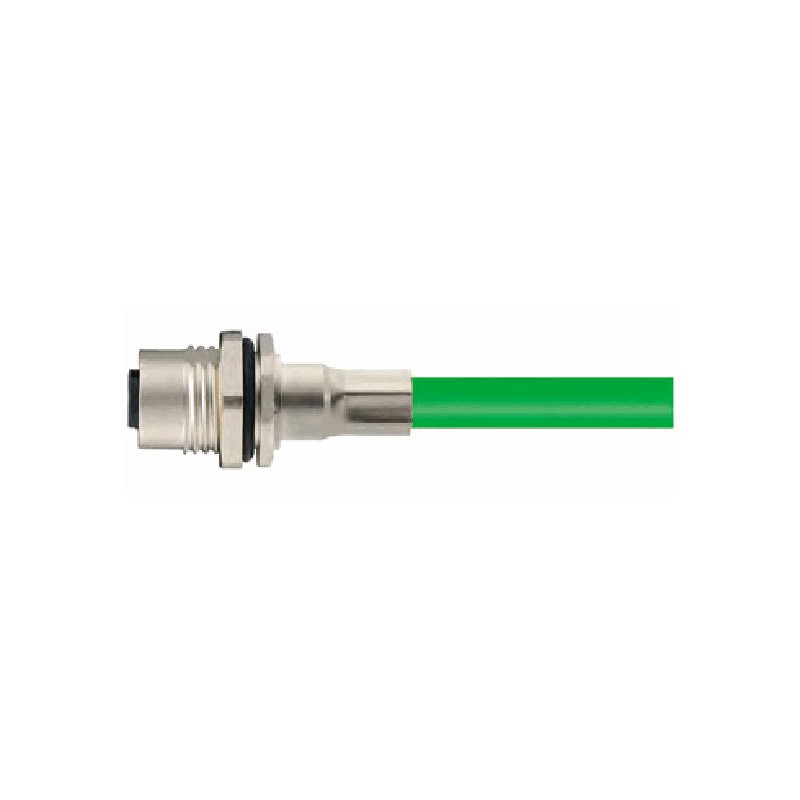 Connecteur femelle M12, 4 pol., codage D IP67, 4A, blindé